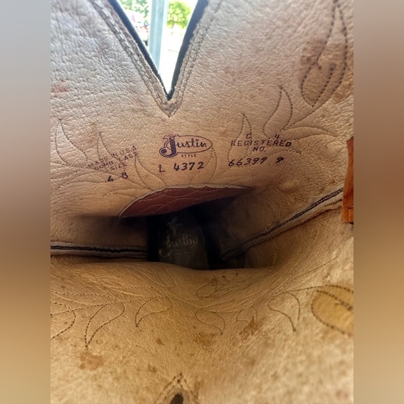 Vintage Justin Boots Tan Leather Western Boots size 6. - Picture 6 of 6